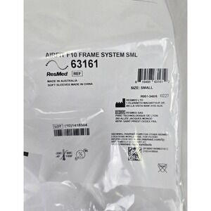 ResMed Airfit F10 Frame Only Size SMALL New in Package WITHOUT Headgear 63161